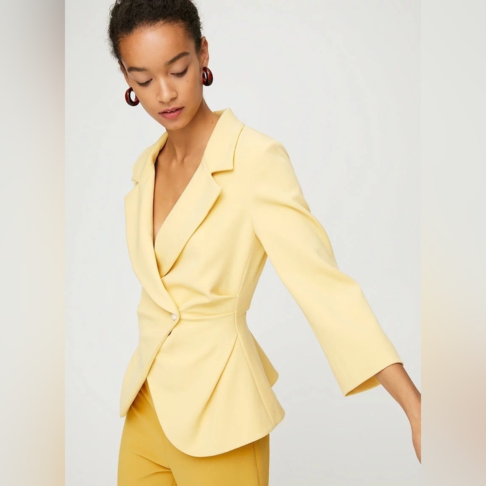 Aritzia Yellow Blazer Jacket